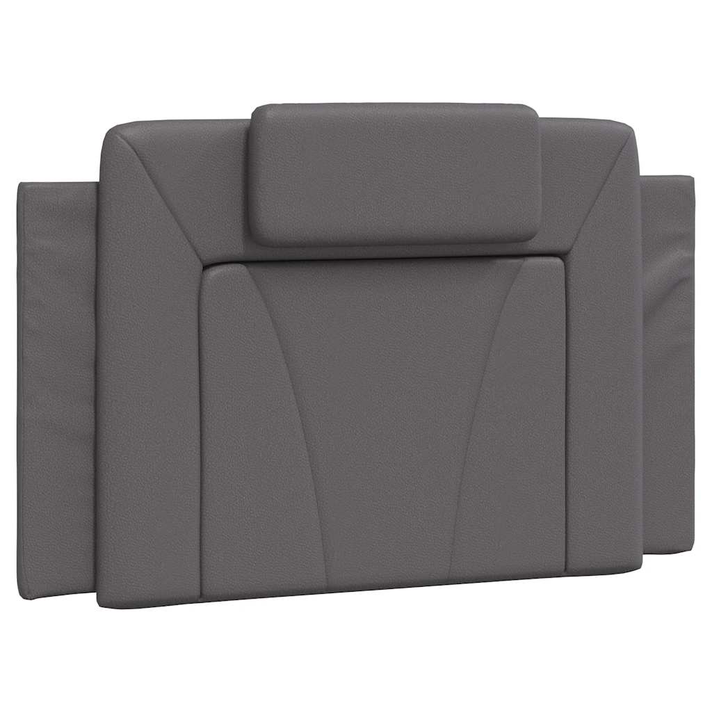 vidaXL Σκελετός Κρεβατιού Viana Χωρίς Στρώμα Γκρι 90x190 εκ. Συνθετικό Δέρμα