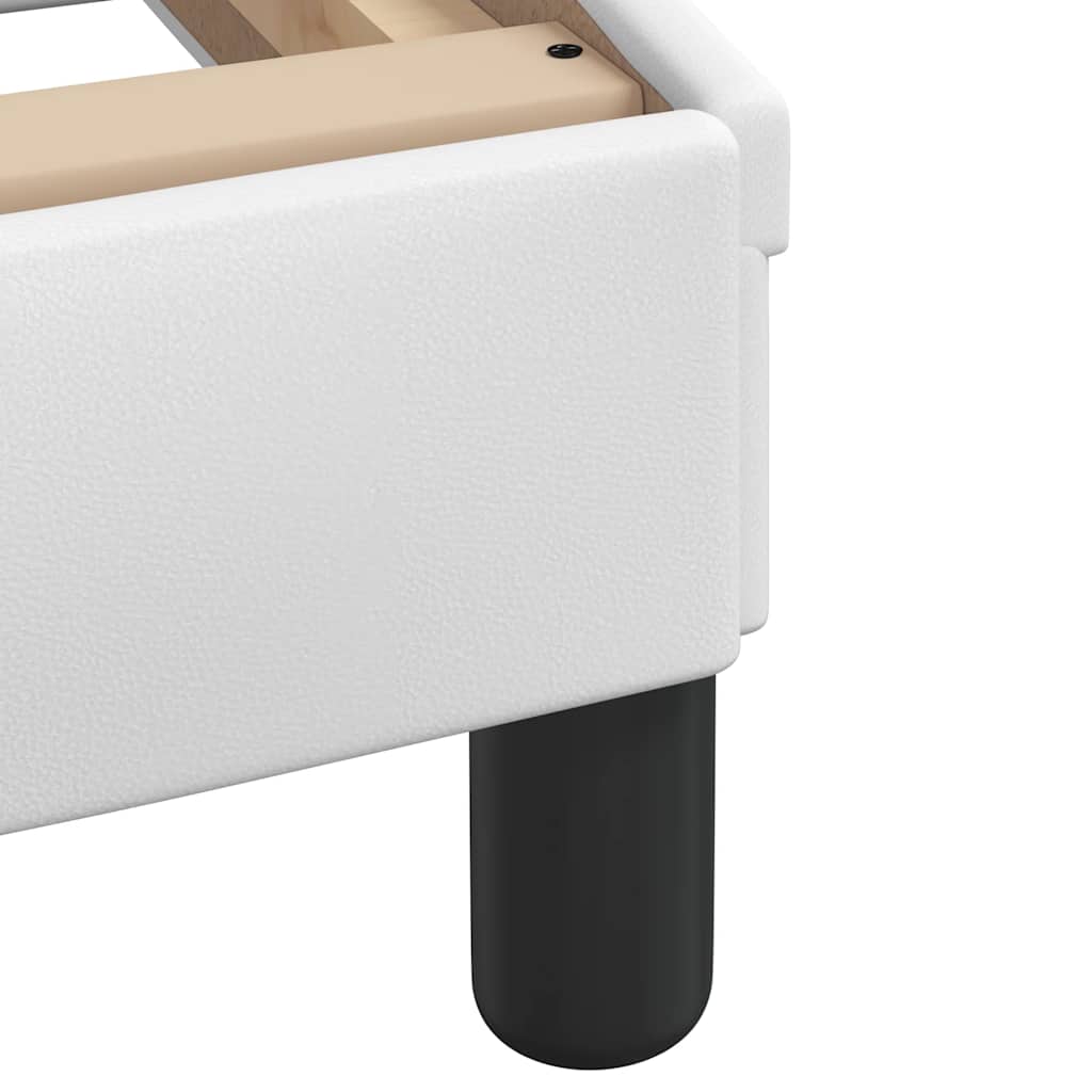 vidaXL Σκελετός Κρεβατιού Viana Χωρίς Στρώμα Λευκό 90x200 εκ. Συνθετικό Δέρμα