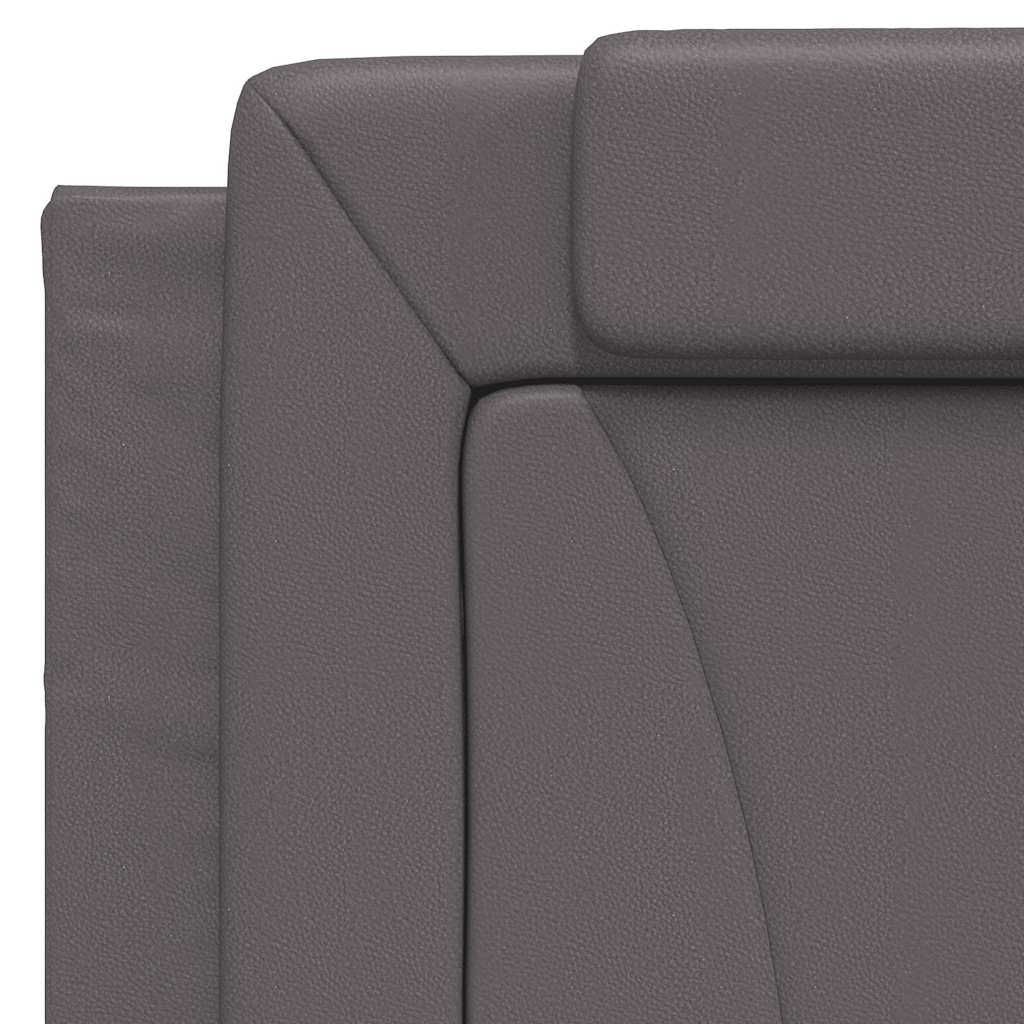 vidaXL Σκελετός Κρεβατιού Viana Χωρίς Στρώμα Γκρι 100x200 εκ. Συνθετικό Δέρμα