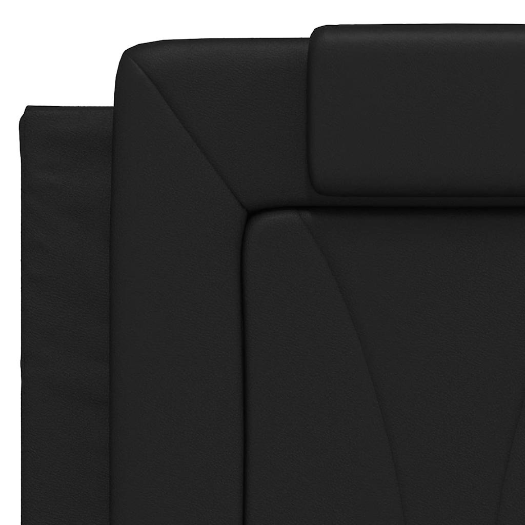 vidaXL Σκελετός Κρεβατιού Viana Χωρίς Στρώμα Μαύρο 120x200 εκ. Συνθετικό Δέρμα