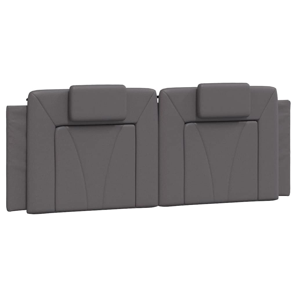 vidaXL Σκελετός Κρεβατιού Viana Χωρίς Στρώμα Γκρι 120x200 εκ. Συνθετικό Δέρμα
