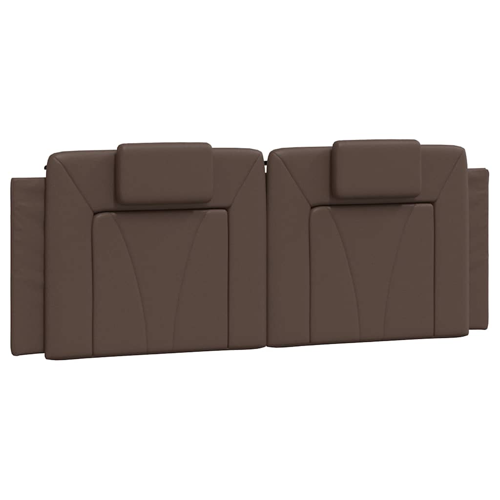 vidaXL Σκελετός Κρεβατιού Viana Χωρίς Στρώμα Καφέ 140x190 εκ. Συνθετικό Δέρμα