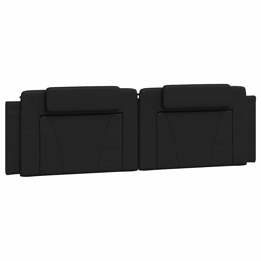 vidaXL Σκελετός Κρεβατιού Viana Χωρίς Στρώμα Μαύρο 180x200 εκ. Συνθετικό Δέρμα