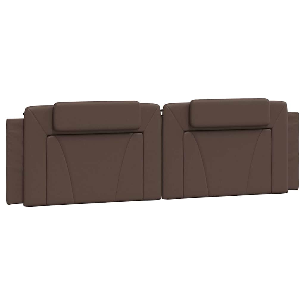 vidaXL Σκελετός Κρεβατιού Viana Χωρίς Στρώμα Καφέ 180x200 εκ. Συνθετικό Δέρμα