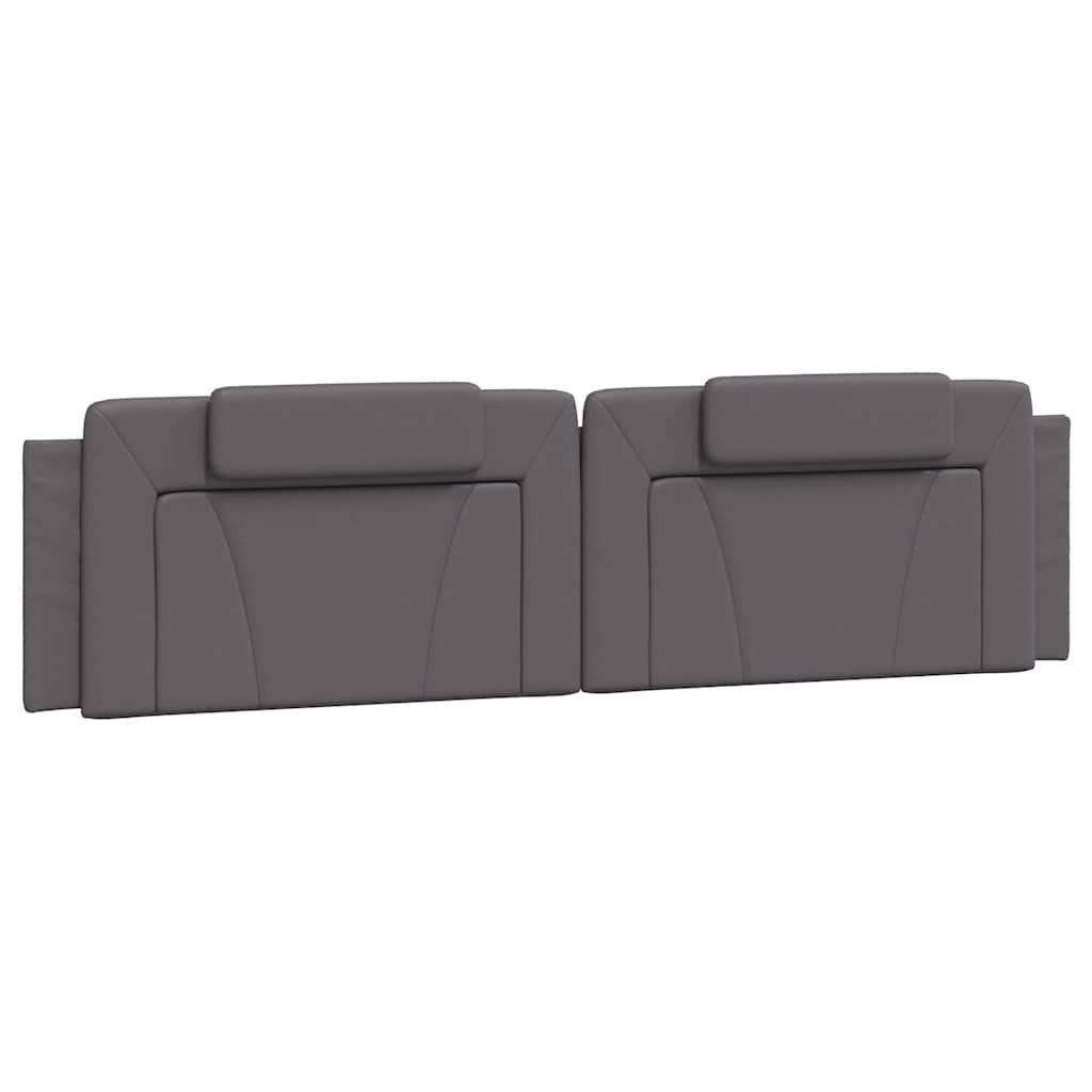 vidaXL Σκελετός Κρεβατιού Viana Χωρίς Στρώμα Γκρι 200x200 εκ. Συνθετικό Δέρμα