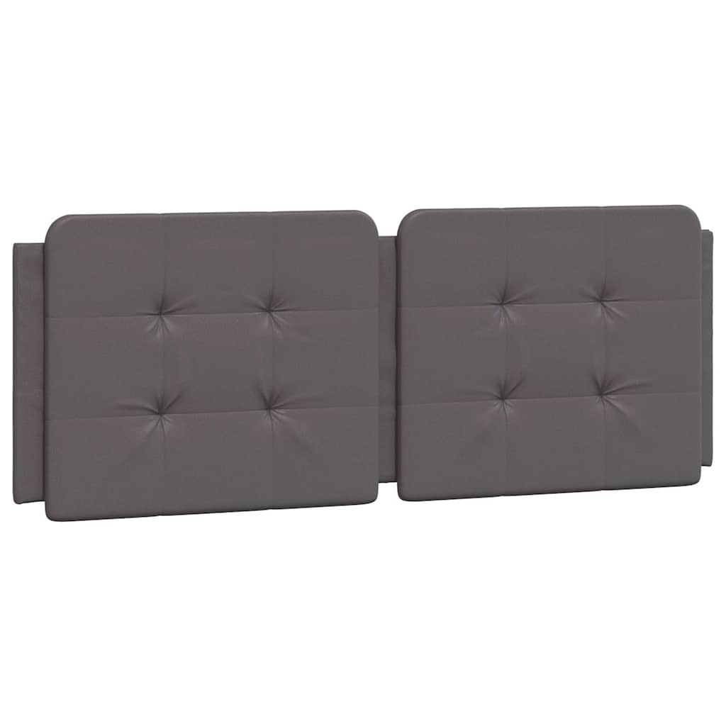 vidaXL Σκελετός Κρεβατιού Χωρίς Στρώμα Zadar Γκρι 140x190εκ. Συνθετικό Δέρμα