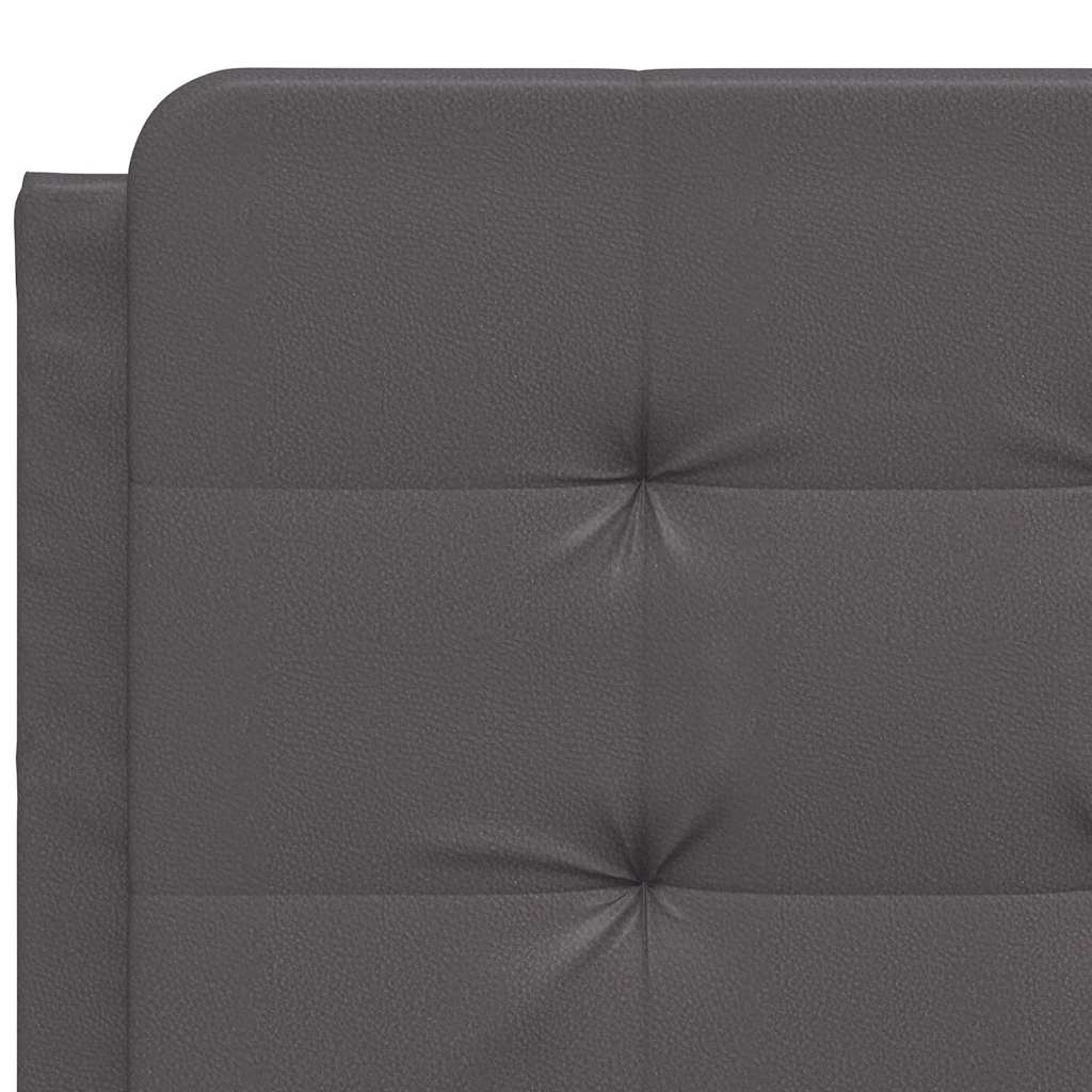 vidaXL Σκελετός Κρεβατιού Χωρίς Στρώμα Zadar Γκρι 140x190εκ. Συνθετικό Δέρμα