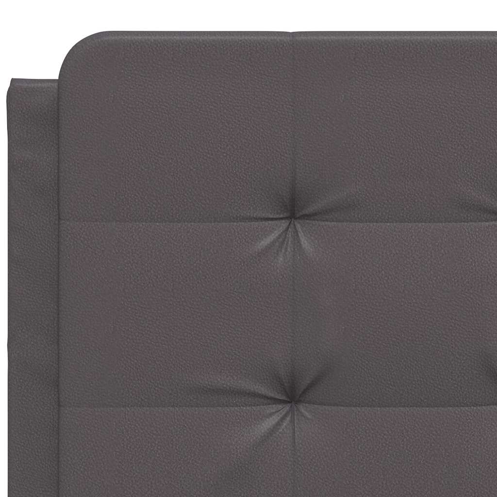 vidaXL Σκελετός Κρεβατιού Χωρίς Στρώμα Zadar Γκρι 140x200 εκ. Συνθετικό Δέρμα