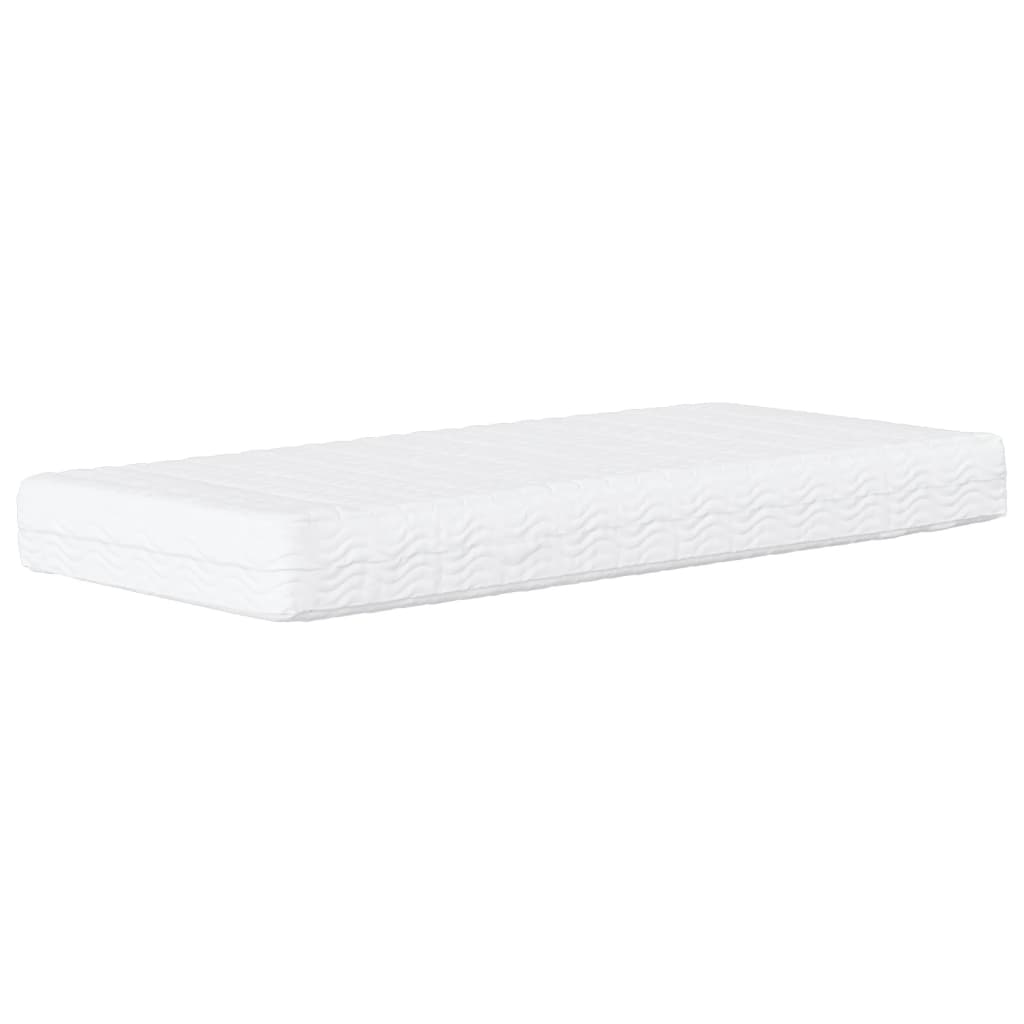 vidaXL Κρεβάτι με Στρώμα Dover Καπουτσίνο 90x200 εκ. από Συνθετικό Δέρμα
