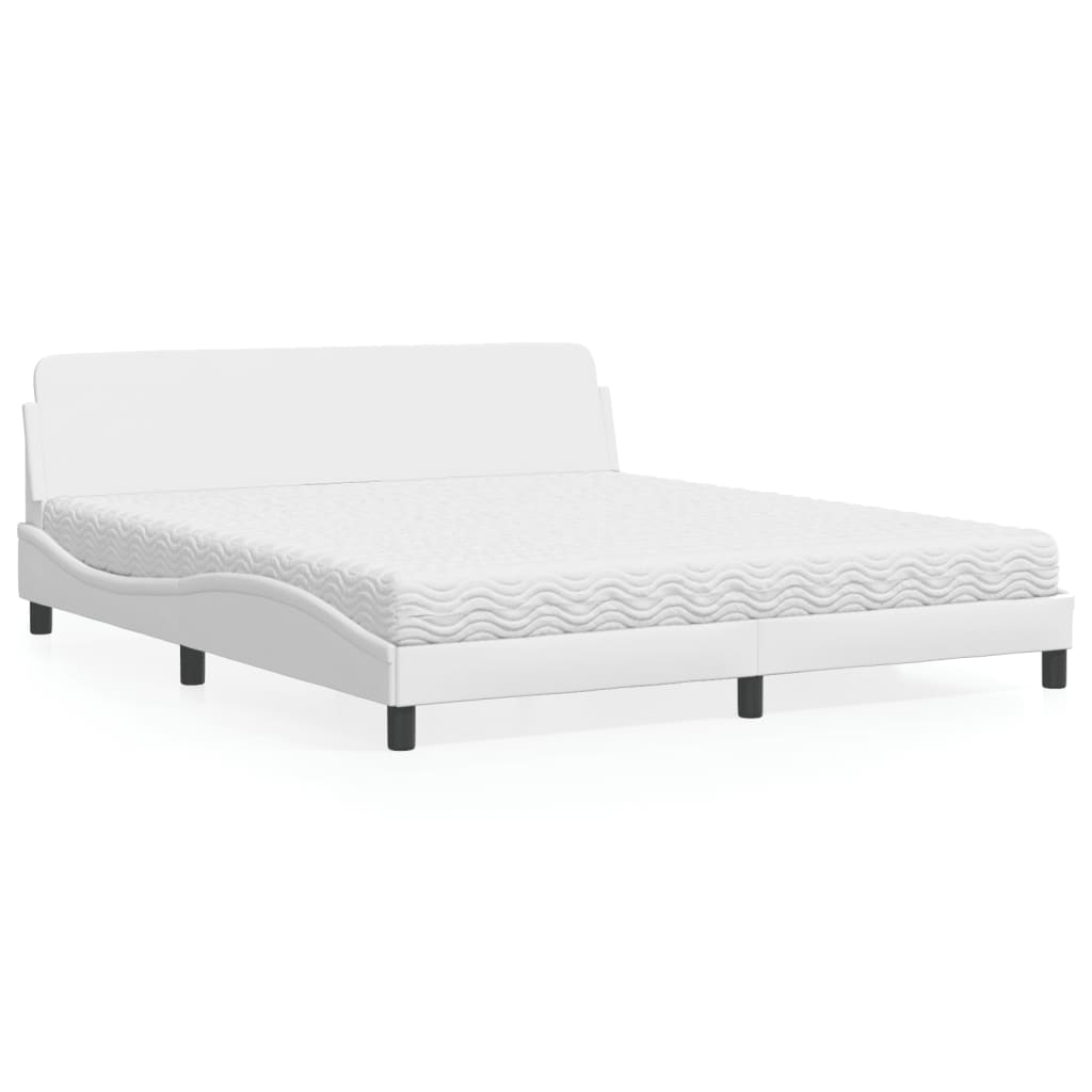 vidaXL Κρεβάτι με Στρώμα Dover Μαύρο 180x200 εκ. από Συνθετικό δέρμα