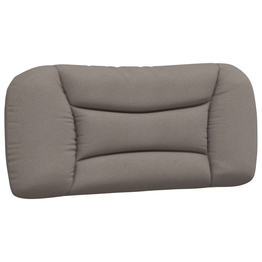vidaXL Κρεβάτι με Στρώμα Hvar Taupe 90x190 εκ.Υφασμάτινο