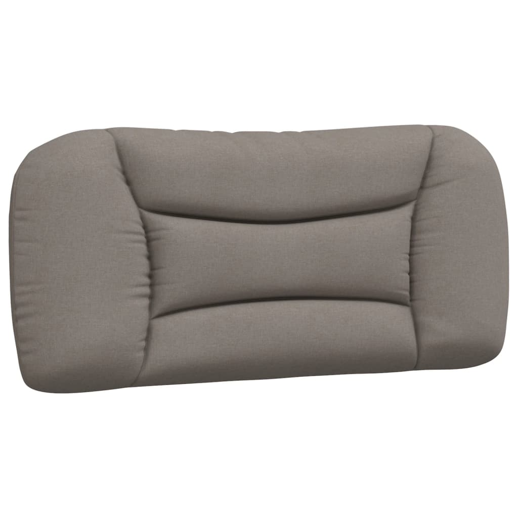 vidaXL Κρεβάτι με Στρώμα Hvar Taupe 90x200 εκ. Υφασμάτινο