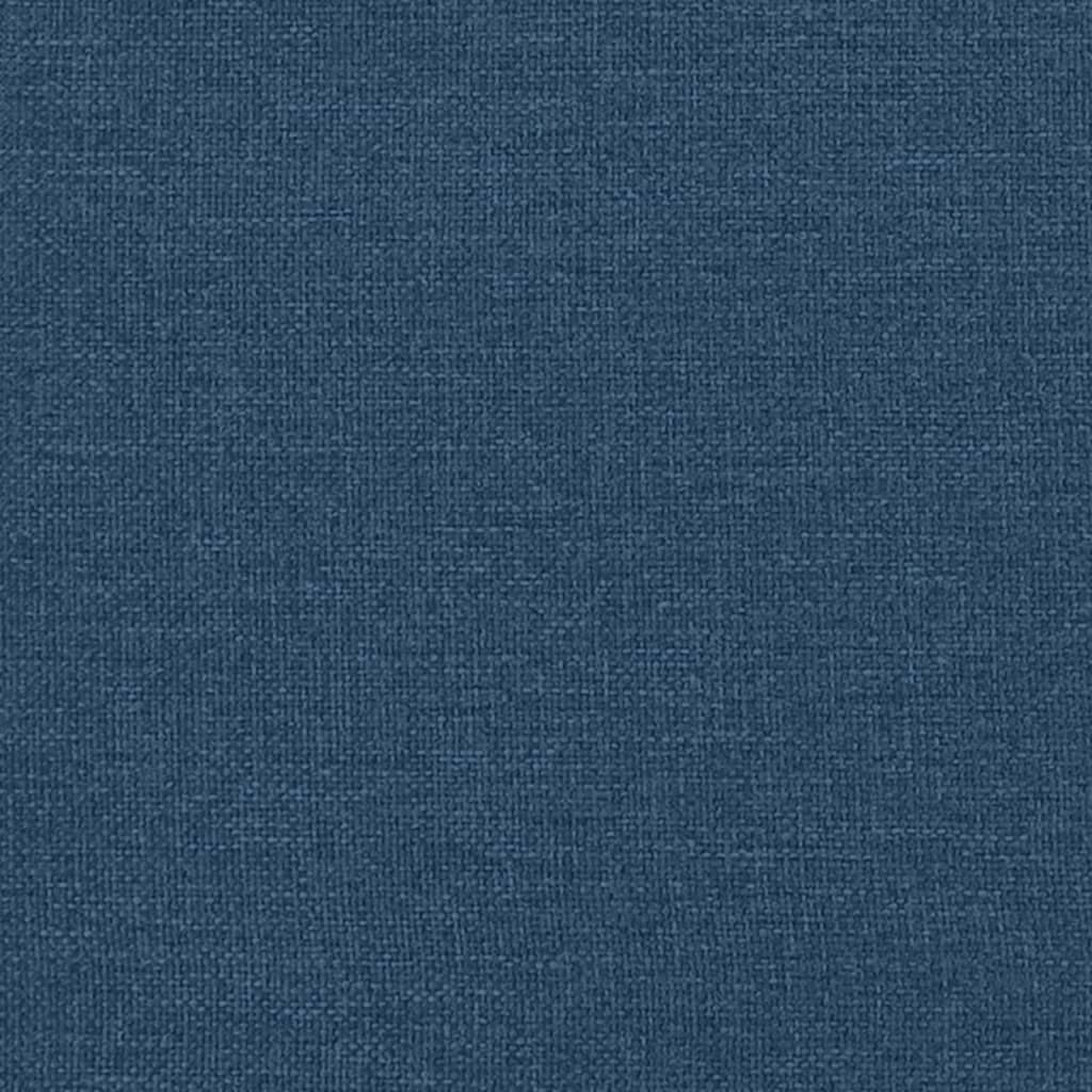 vidaXL Κρεβάτι με Στρώμα Hvar Μπλε 200x200 εκ. Υφασμάτινο