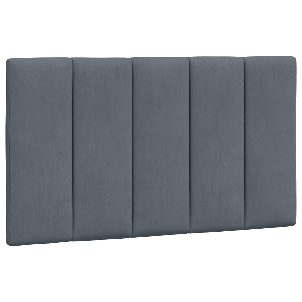 vidaXL Κρεβάτι με Στρώμα Hanko Σκούρο Γκρι 90x190 εκ. Βελούδινο