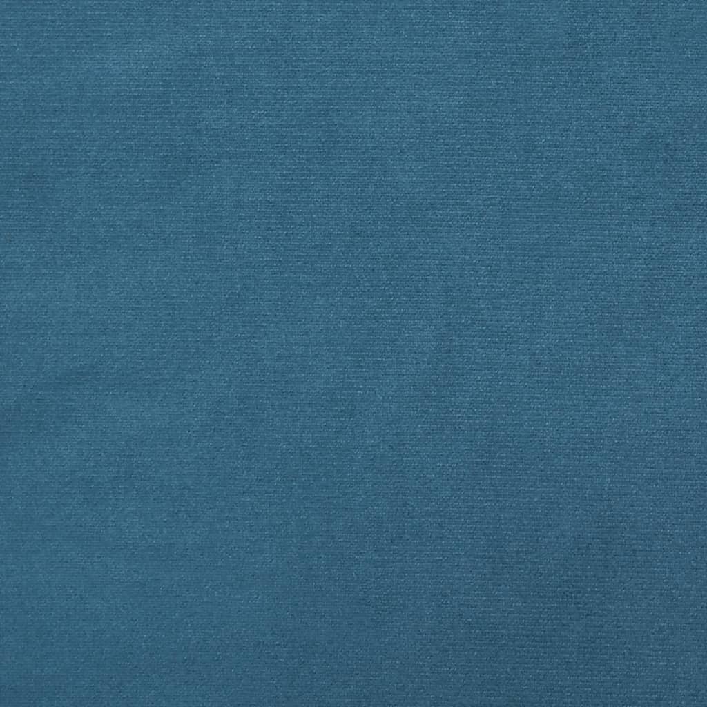 vidaXL Κρεβάτι με Στρώμα Hanko Μπλε 100x200 εκ. Βελούδινος