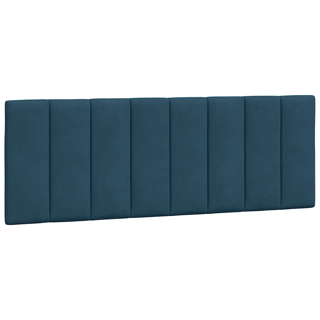 vidaXL Κρεβάτι με Στρώμα Hanko Μπλε 140x190 εκ. Βελούδινο