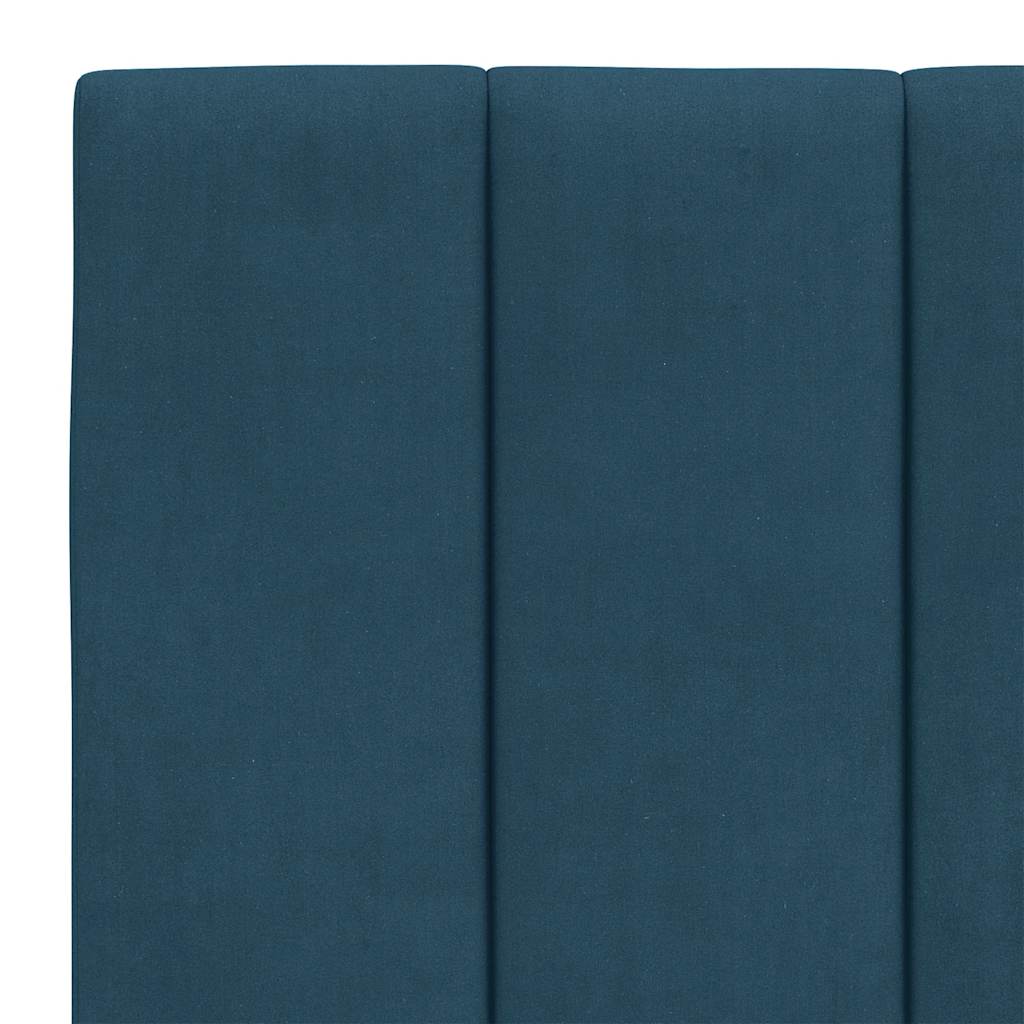 vidaXL Κρεβάτι με Στρώμα Hanko Μπλε 140x190 εκ. Βελούδινο