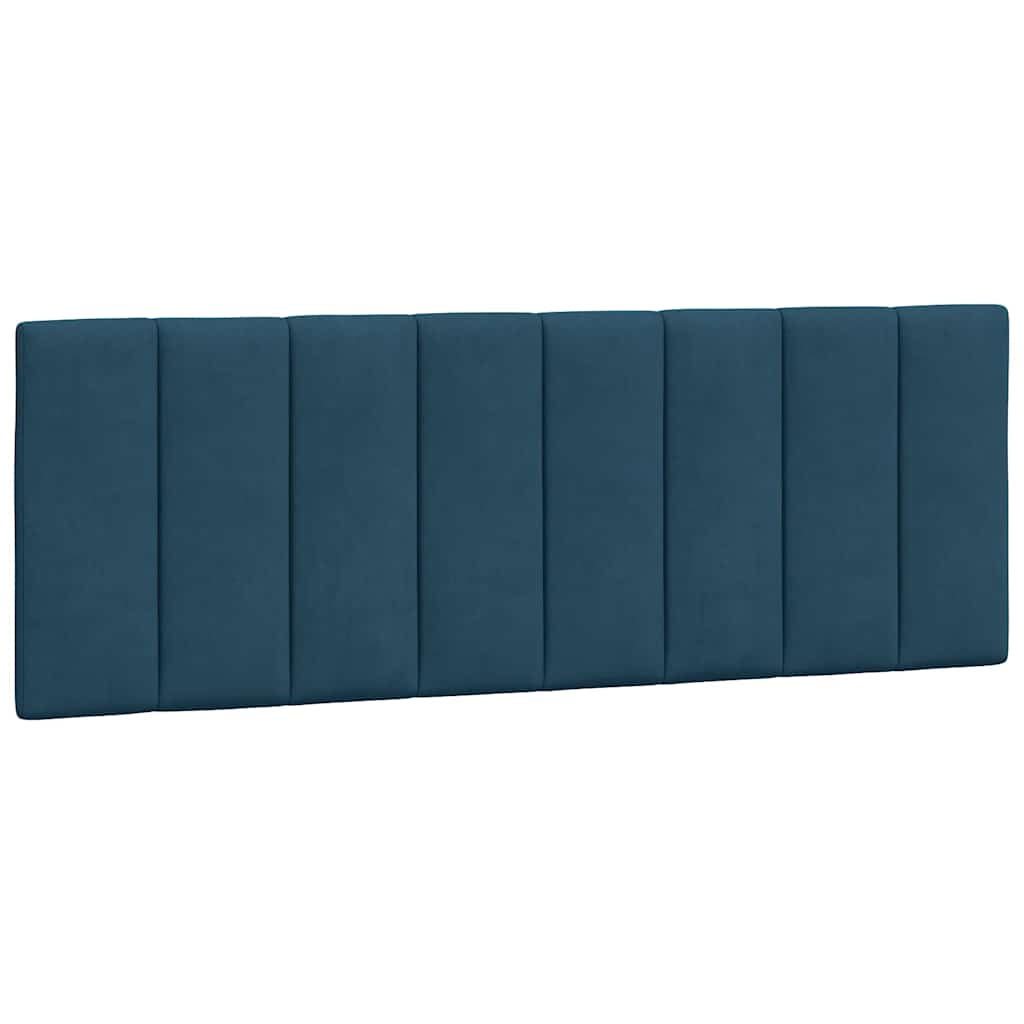 vidaXL Κρεβάτι με Στρώμα Hanko Μπλε 140x200 εκ. Βελούδινο