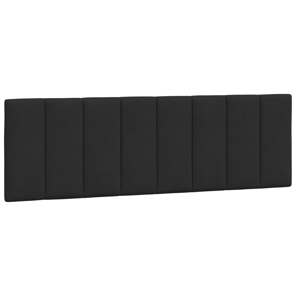 vidaXL Κρεβάτι με Στρώμα Hanko Μαύρο 160x200 εκ. Βελούδινο