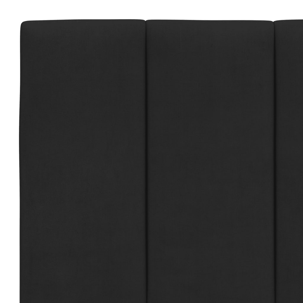 vidaXL Κρεβάτι με Στρώμα Hanko Μαύρο 160x200 εκ. Βελούδινο