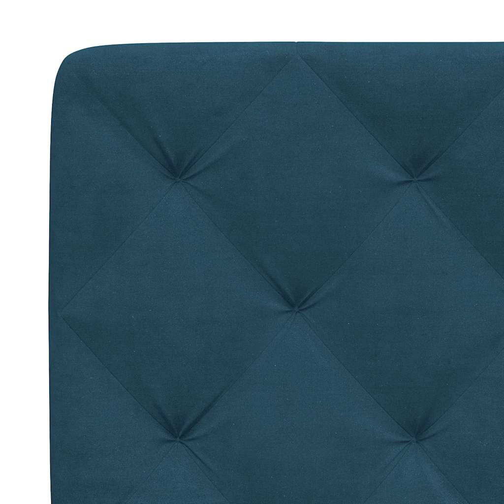 vidaXL Κρεβάτι με Στρώμα Μπλε 90 x 190 εκ. Βελούδινος