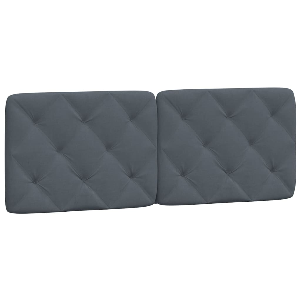 vidaXL Κρεβάτι με Στρώμα Σκούρο Γκρι 120x200 εκ. Βελούδινο