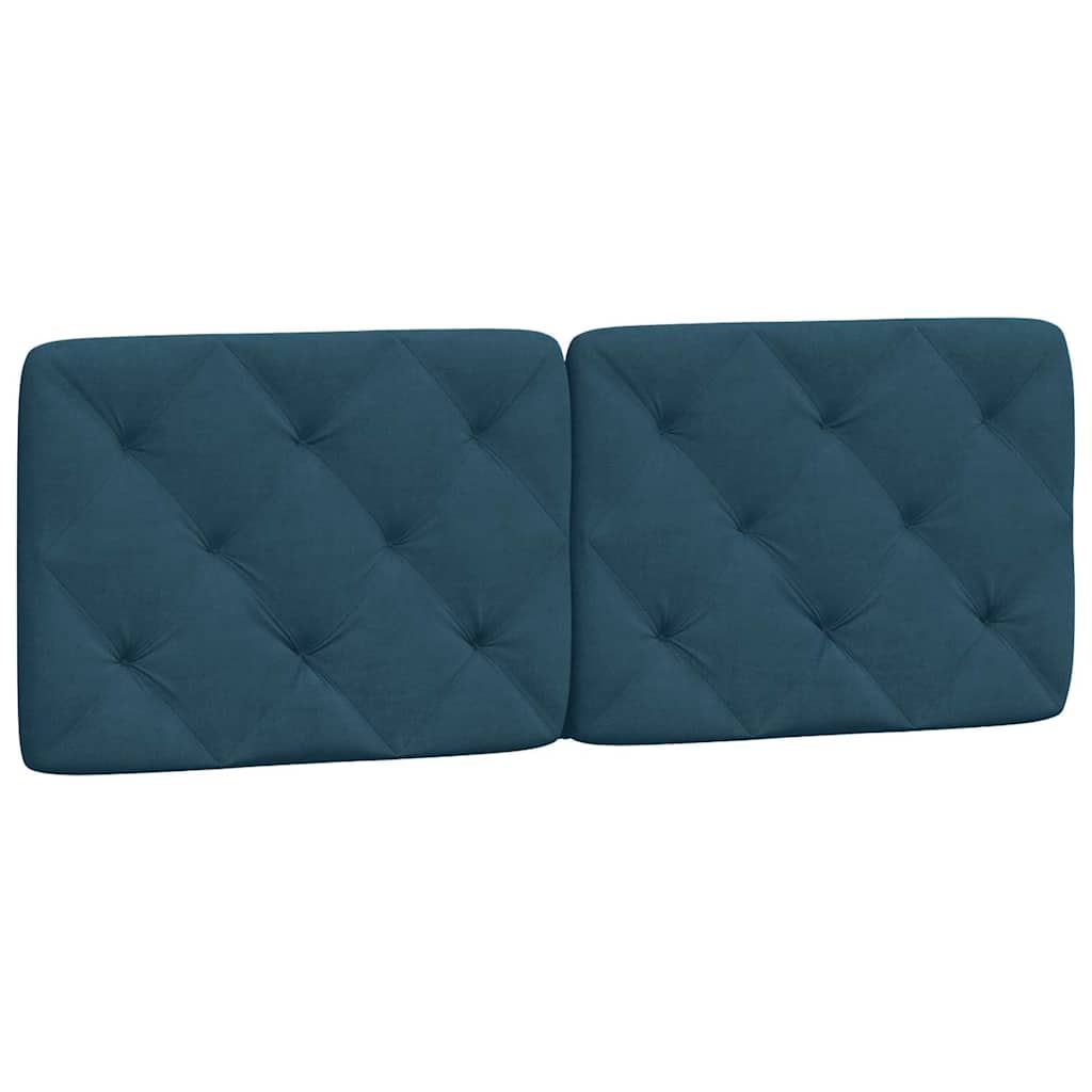 vidaXL Κρεβάτι με Στρώμα Μπλε 120x200 εκ. Βελούδινο