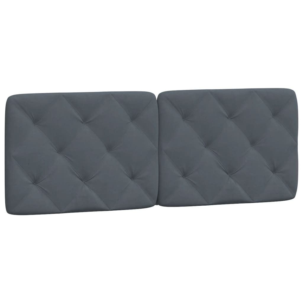vidaXL Κρεβάτι με Στρώμα Σκούρο Γκρι 140x190 εκ. Βελούδινο