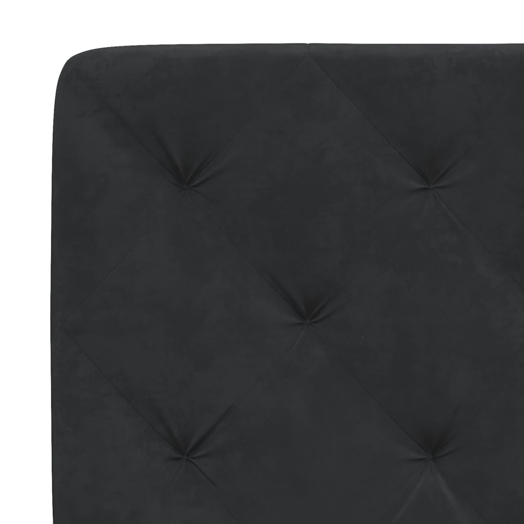 vidaXL Κρεβάτι με Στρώμα Μαύρο 140x190 εκ. Βελούδινο