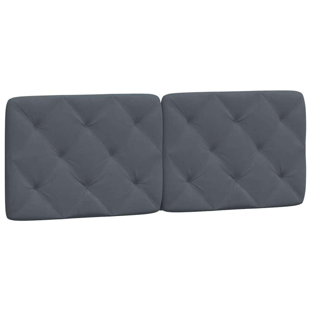 vidaXL Κρεβάτι με Στρώμα Σκούρο Γκρι 140x200 εκ. Βελούδινο