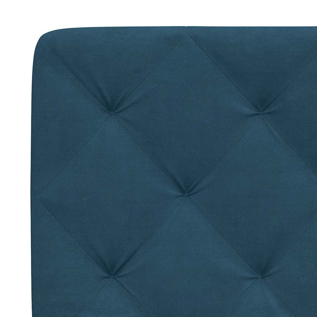 vidaXL Κρεβάτι με Στρώμα Μπλε 140x200 εκ. Βελούδινο