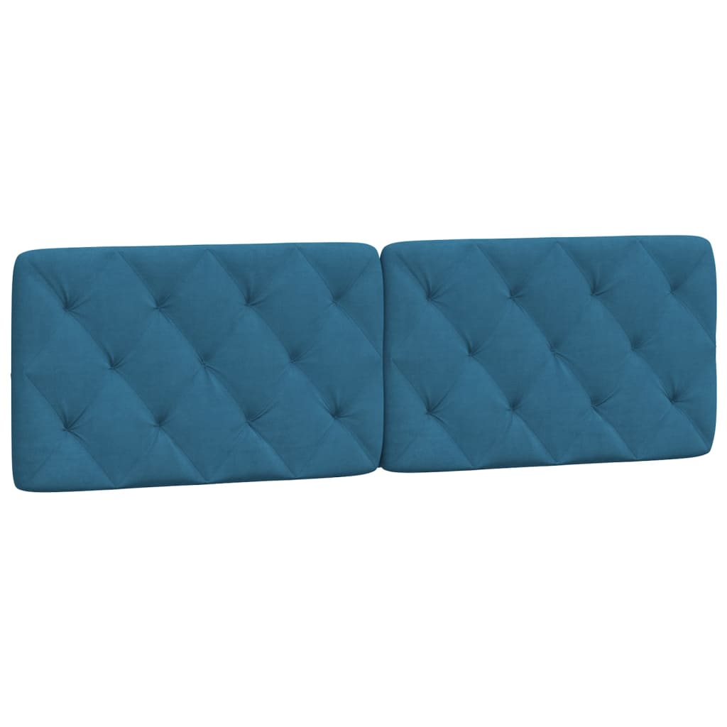 vidaXL Κρεβάτι με Στρώμα Μπλε 160 x 200 εκ. Βελούδινος