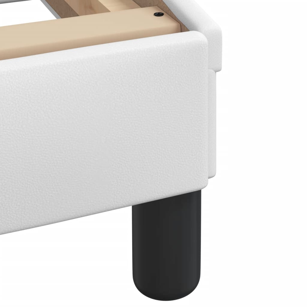 vidaXL Κρεβάτι με Στρώμα Hvar Λευκό 90x190 εκ. από Συνθετικό Δέρμα