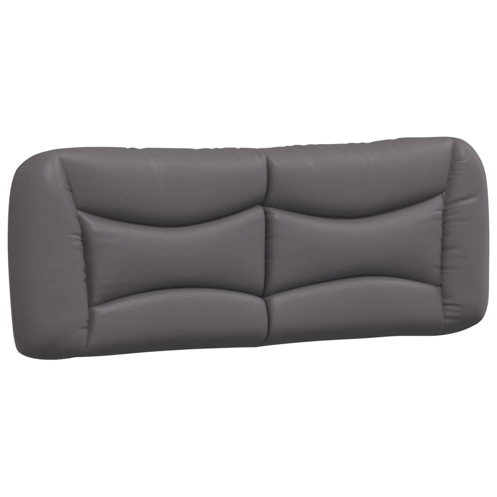 vidaXL Κρεβάτι με Στρώμα Hvar Γκρι 120x200 εκ. από Συνθετικό Δέρμα