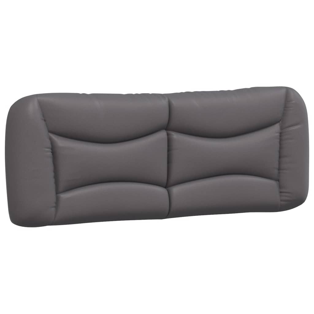 vidaXL Κρεβάτι με Στρώμα Hvar Γκρι 140x190εκ. από Συνθετικό Δέρμα