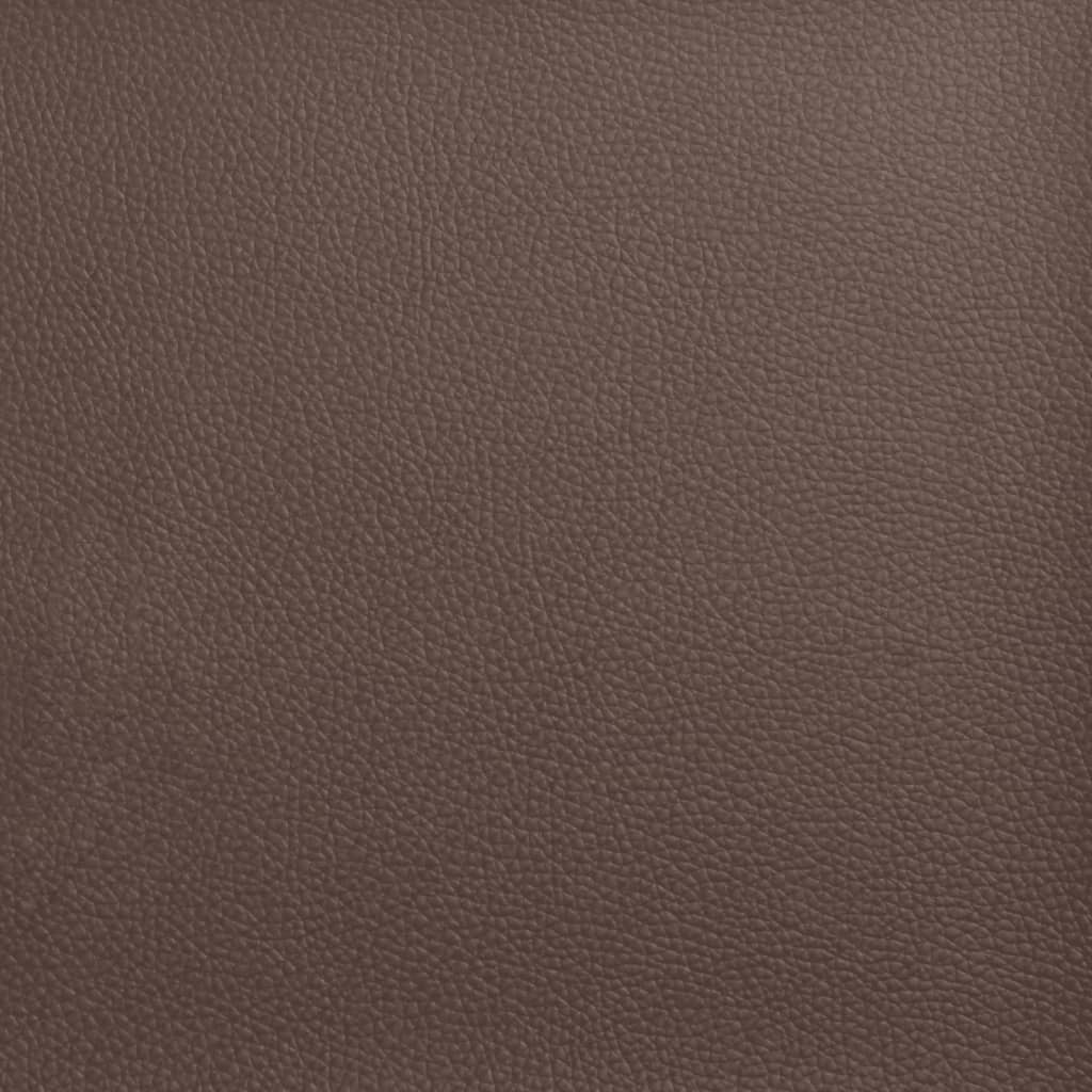 vidaXL Κρεβάτι με Στρώμα Hvar Καφέ 160x200εκ. από Συνθετικό Δέρμα