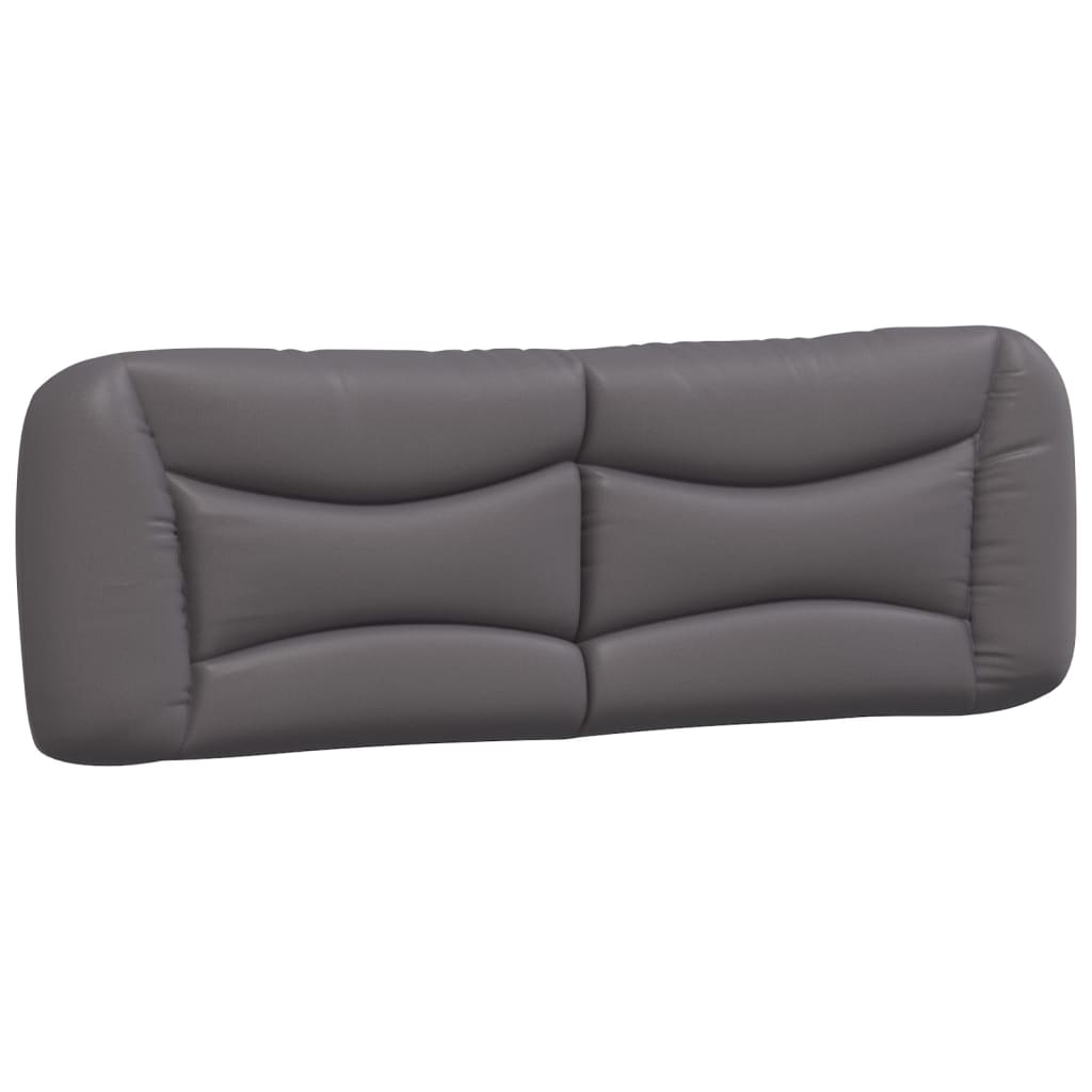 vidaXL Κρεβάτι με Στρώμα Hvar Γκρι 160x200 εκ. από Συνθετικό Δέρμα