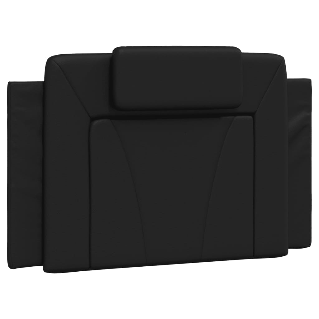 vidaXL Κρεβάτι Viana με Στρώμα Μαύρο 90x190 εκ. από Συνθετικό Δέρμα