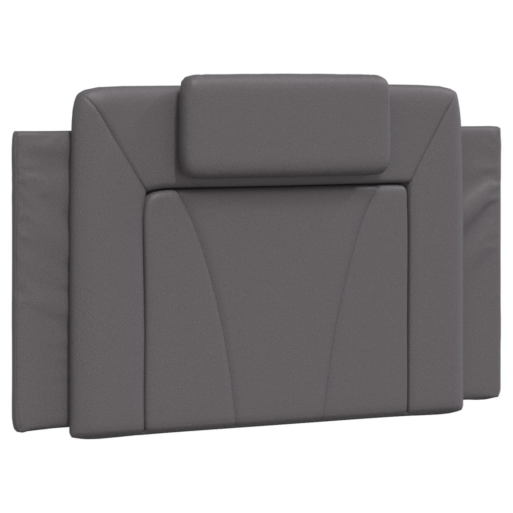 vidaXL Κρεβάτι Viana με Στρώμα Γκρι 90x190 εκ. από Συνθετικό Δέρμα