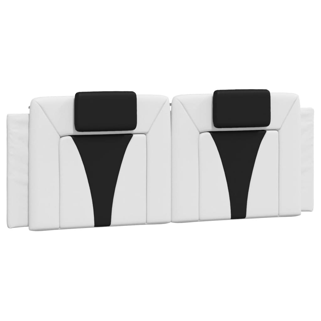 vidaXL Κρεβάτι Viana με Στρώμα Λευκό και Μαύρο 120 x 200 εκ. Συνθετικό Δέρμα