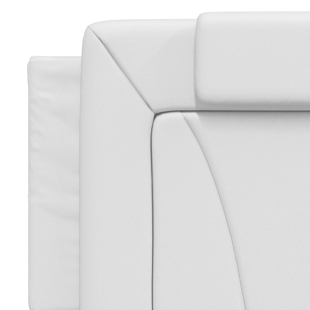 vidaXL Κρεβάτι Viana με Στρώμα Λευκό 160x200εκ.από Συνθετικό Δέρμα