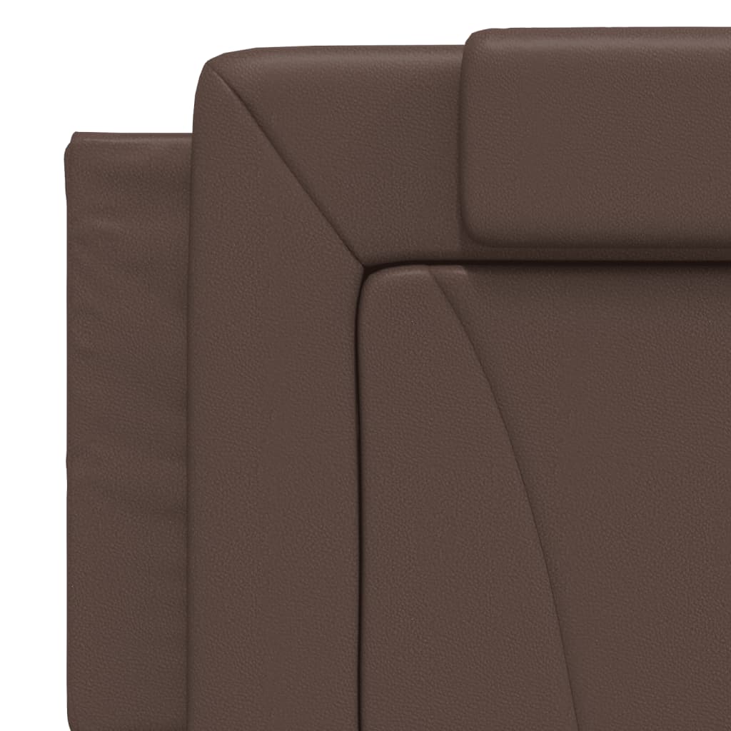 vidaXL Κρεβάτι Viana με Στρώμα Καφέ 160x200εκ. από Συνθετικό Δέρμα