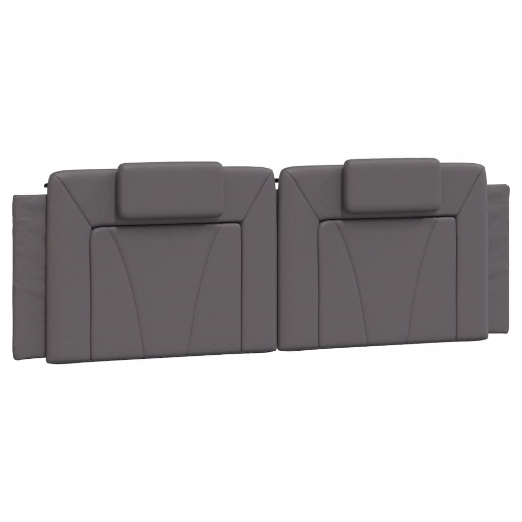 vidaXL Κρεβάτι Viana με Στρώμα Γκρι 160x200 εκ. από Συνθετικό Δέρμα