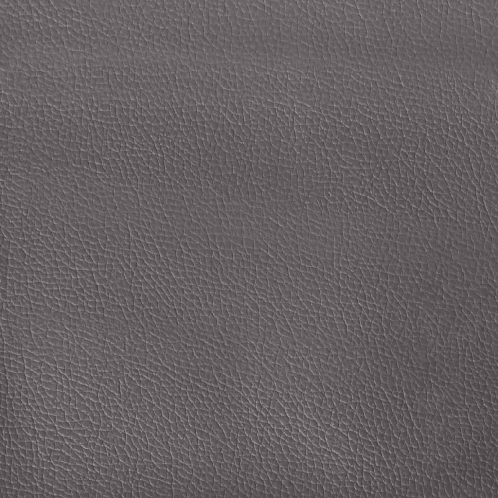 vidaXL Κρεβάτι Viana με Στρώμα Γκρι 160x200 εκ. από Συνθετικό Δέρμα