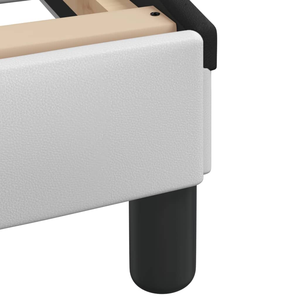 vidaXL Κρεβάτι Viana με Στρώμα Μαύρο/Λευκό 160x200 εκ. από Συνθετικό Δέρμα