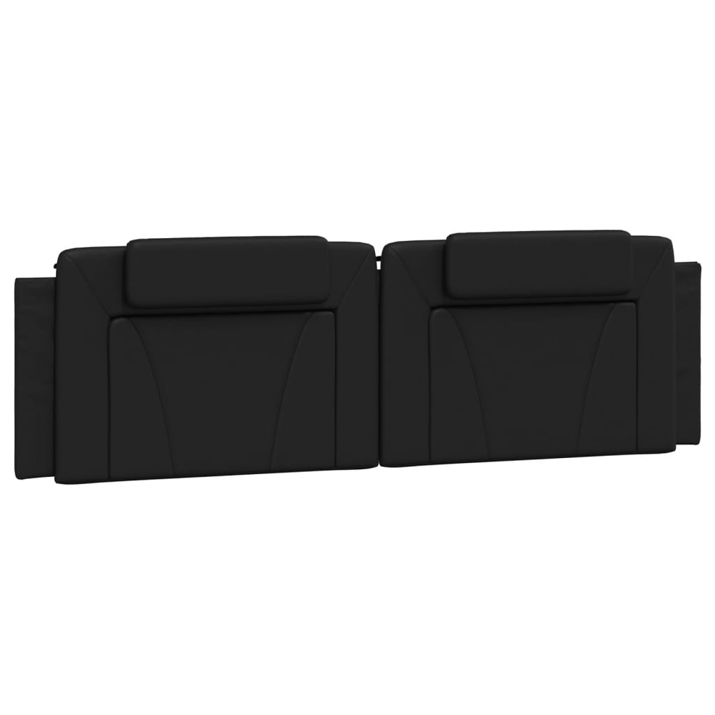 vidaXL Κρεβάτι Viana με Στρώμα Μαύρο 180x200 εκ. από Συνθετικό δέρμα
