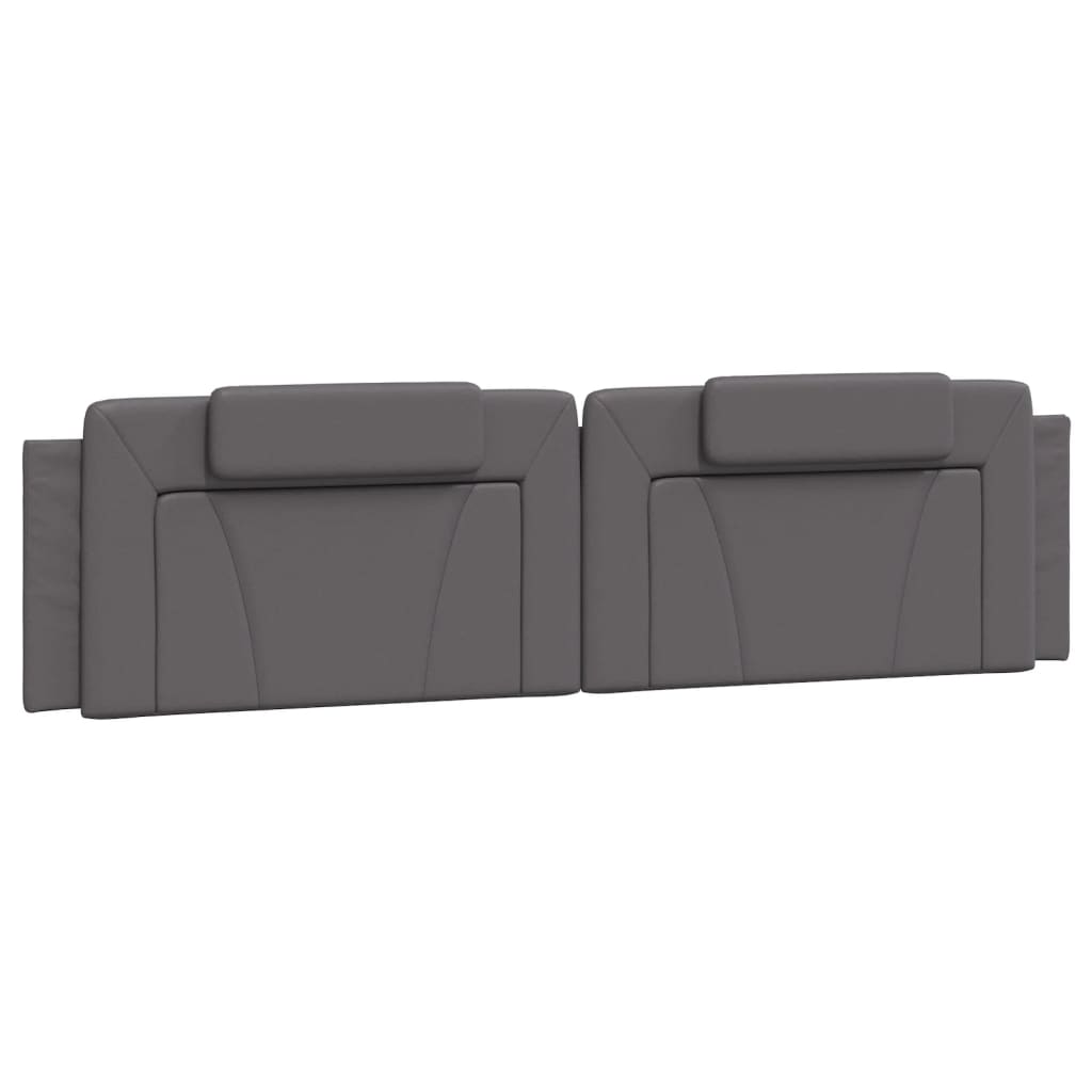 vidaXL Κρεβάτι Viana με Στρώμα Γκρι 200x200 εκ. Συνθετικό Δέρμα