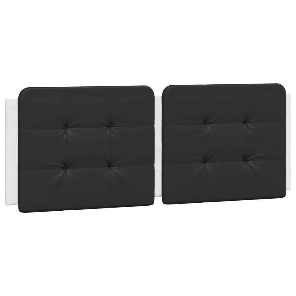 vidaXL Κρεβάτι με Στρώμα Zadar Μαύρο/Λευκό 140x200 εκ. από Συνθετικό Δέρμα