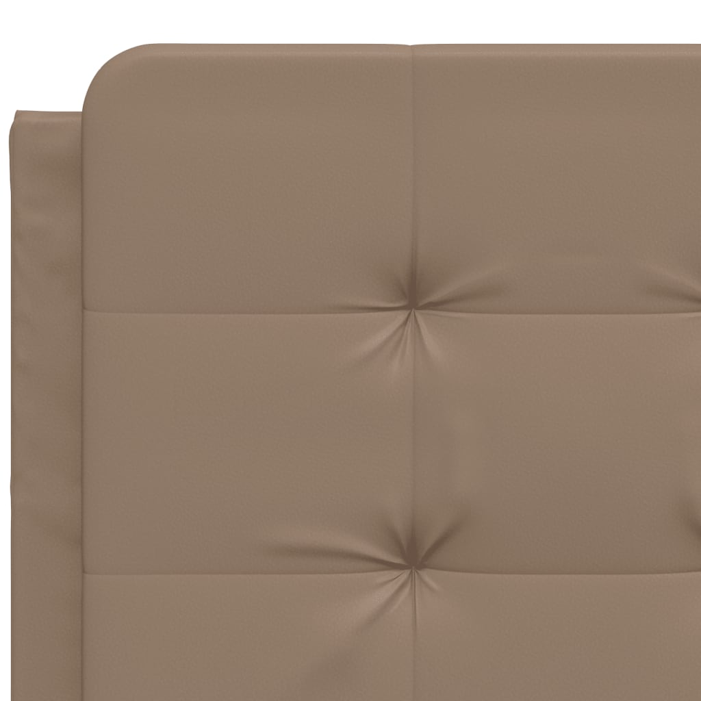 vidaXL Κρεβάτι με Στρώμα Zadar Καπουτσίνο 160x200εκ.από Συνθ.Δέρμα