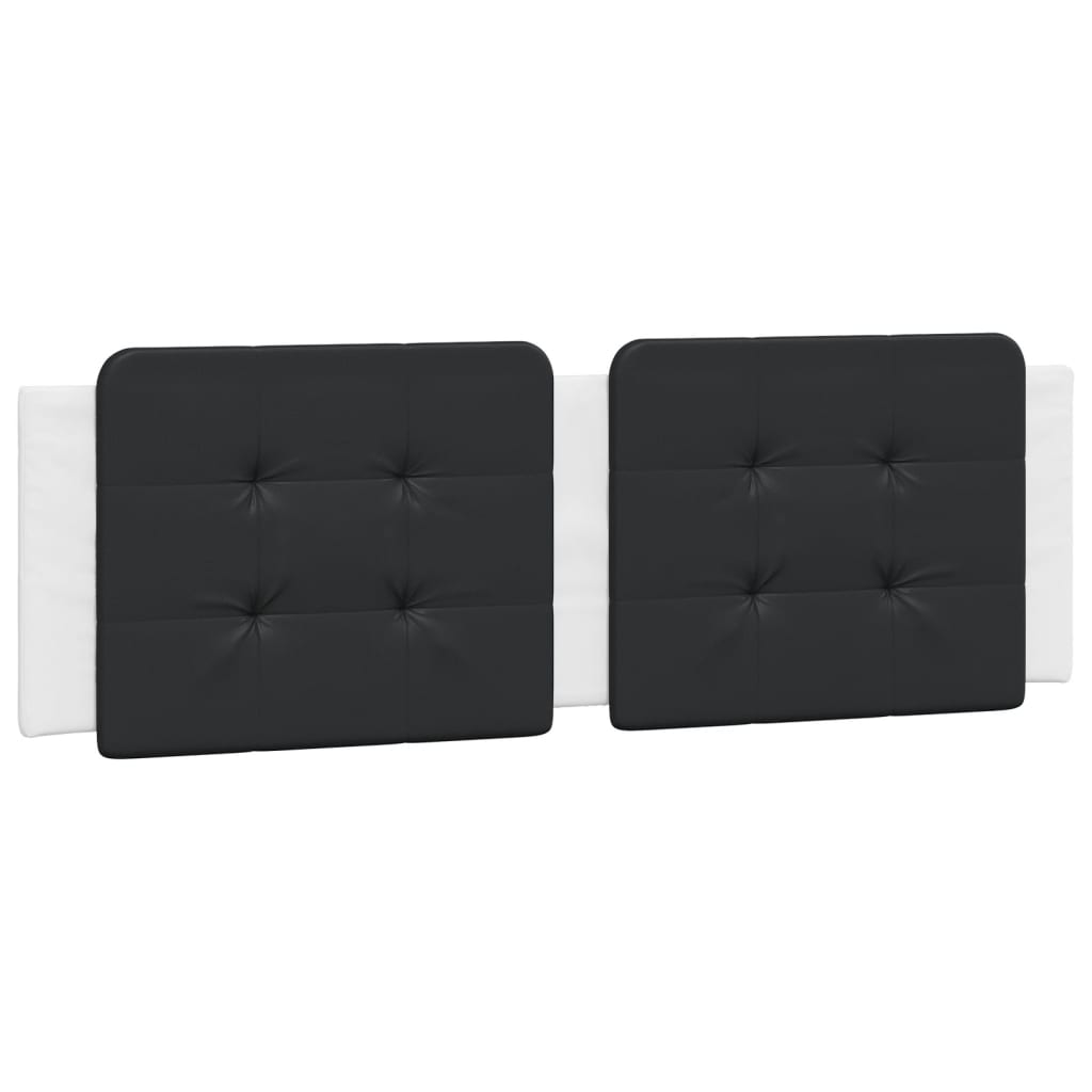 vidaXL Κρεβάτι με Στρώμα Zadar Μαύρο/Λευκό 160x200 εκ. από Συνθετικό Δέρμα